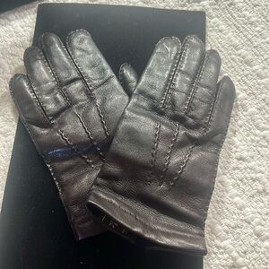 Richard's Greenwich Cashmere Lined Leather Gloves Men’s Size Me Brown